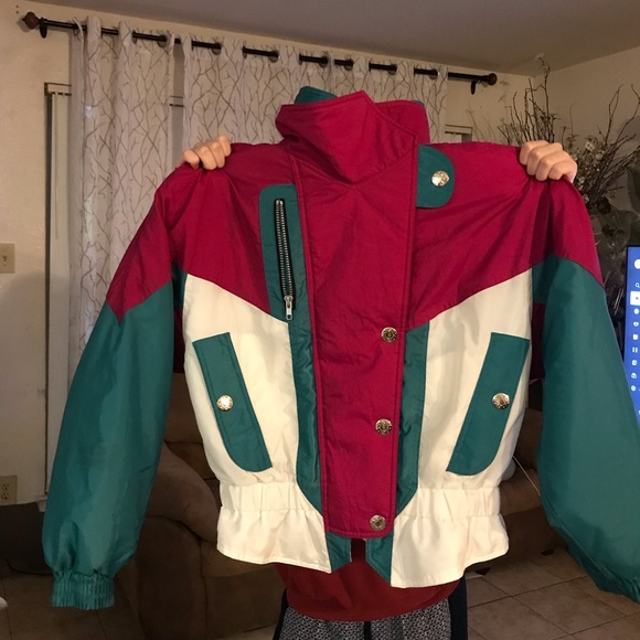OSSI Skiwear Jackets & Blazers - Vintage Ossi Skiwear Multicolored Puffer Jacket